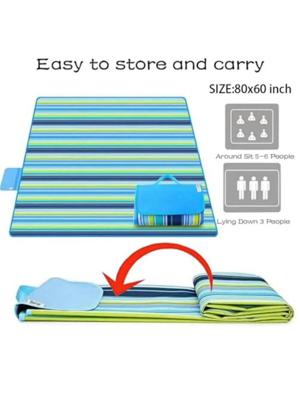 Waterproof Outdoor Blanket Beach Picnic Mat Camping Blanket Sandproof Foldable